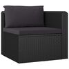 vidaXL Set Divani da Giardino 8 pz con Cuscini in Polyrattan Nero