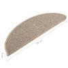 vidaXL Tappetini per scale 15 pz 56x17x3 cm Marrone Semicircolari