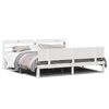 vidaXL Bed Frame 2 pz Bianco 200 x 200 cm Solid Pine Wood, Plywood