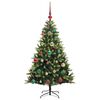 vidaXL Albero di Natale Artificiale Pieghevole 150 LED Verde 120 cm