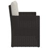 vidaXL Panca da Giardino con Cuscini Nera 105 cm in Polyrattan