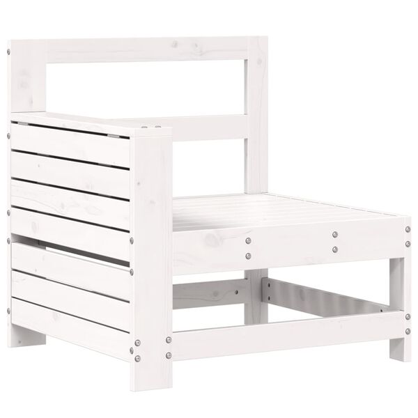 vidaXL Set Salotto da Giardino 4 pz Bianco in Legno Massello di Pino