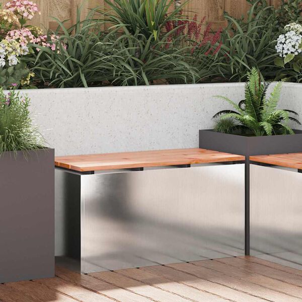 vidaXL Panchina da giardino Argento 80 x 40 x 43 cm