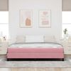 vidaXL Letto a molle con materasso Rosa 180 x 210 cm Tessuto
