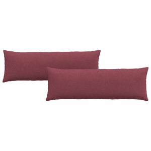 vidaXL Cuscini da Divano 2 pcs Rosso Vino 120 x 40 cm Tessuto