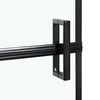 vidaXL Schermo per Bagno e Doccia Nero e trasparente 116 x 68 x 128 cm