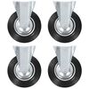 vidaXL Rotelle Fisse 4 pz 200 mm