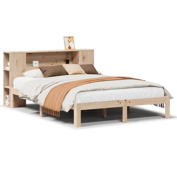 vidaXL Letto Libreria senza Materasso 140x200 cm in Legno di Pino