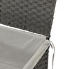vidaXL Cesto Portabiancheria Coperchio Grigio 55,5x35x34 cm Polyrattan