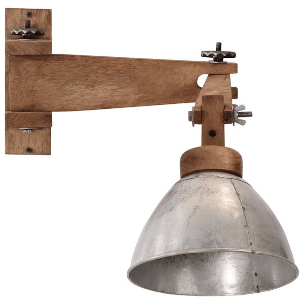 vidaXL Lampada a Parete 25 W Argento Vintage E27