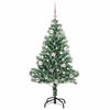 vidaXL Albero di Natale Artificiale Imbiancato con Luci LED 150 cm