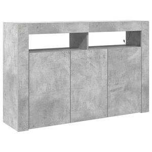 vidaXL Credenza Grigio cemento 116 x 30 x 75 cm Legno multistrato