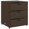 vidaXL Armadietto Portaoggetti Giardino Marrone 55x59x69cm Polyrattan