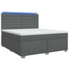 vidaXL Letto box spring con materasso Grigio Scuro 160 x 200 cm