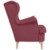 vidaXL Poltrona Rosso Vino 74x84x100 cm in Tessuto