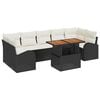 vidaXL Set Divano da Giardino 8 pz Nero e crema
