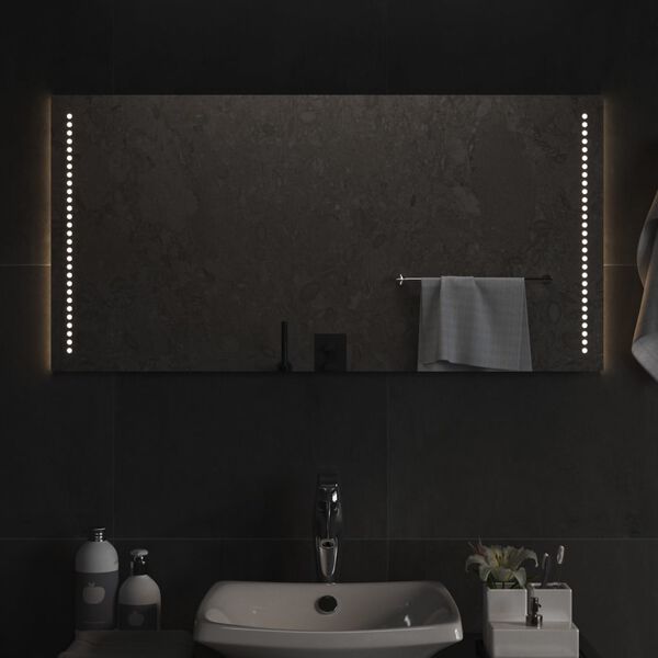 vidaXL Specchio da Bagno con Luci LED 100x50 cm