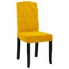 vidaXL Sedie da Pranzo 2 pz Gialle in Velluto