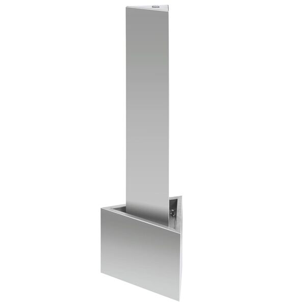 vidaXL Fontana da Giardino Argento 37,7x32,6x110 cm in Acciaio Inox