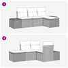vidaXL Set di divani con cuscino 4 pcs polyrattan