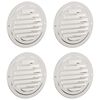 vidaXL Coperture per ventilazione d'aria 4 pcs Argento 100 mm