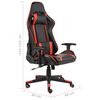 vidaXL Sedia da Gaming Girevole Rossa in PVC