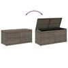 vidaXL Contenitore da Giardino Grigio 283L in Polyrattan