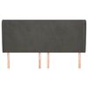 vidaXL Testiera ad Orecchio GrigioScuro 163x23x118/128cm in Velluto