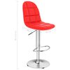 vidaXL Sgabello da Bar Rosso in Similpelle