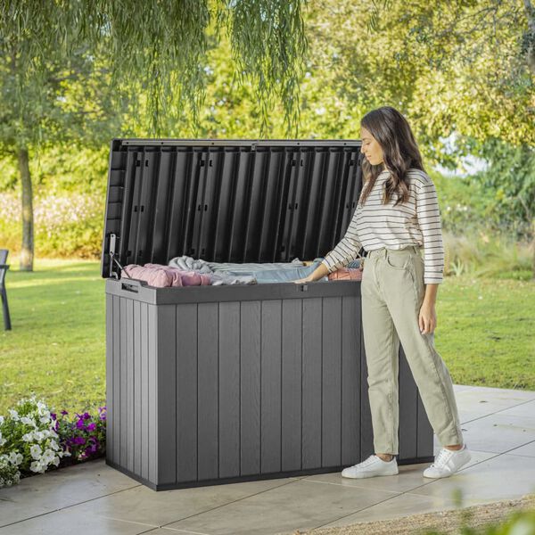 Keter Contenitore Portaoggetti da Esterno Darwin 670 L Grigio