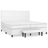 vidaXL Giroletto a Molle con Materasso Bianco 200x200cm in Similpelle