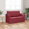 vidaXL Divano letto 110cm Rosso Vino Pelle Artificiale