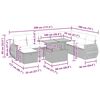 vidaXL Set Divani da Giardino 9 pz con Cuscini Nero Polyrattan Acacia