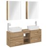 vidaXL Set di mobili per il bagno 5 pz Rovere Artigianale