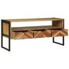 vidaXL Mobile TV Marrone 100 x 35 x 50 cm Legno massello di acacia