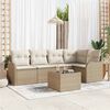 vidaXL Set Divano da Giardino 6 pcs Marrone polyrattan