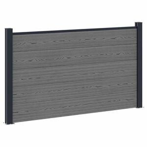 vidaXL Set di Recinzione 180 x 105 cm WPC e Alluminio Grigio