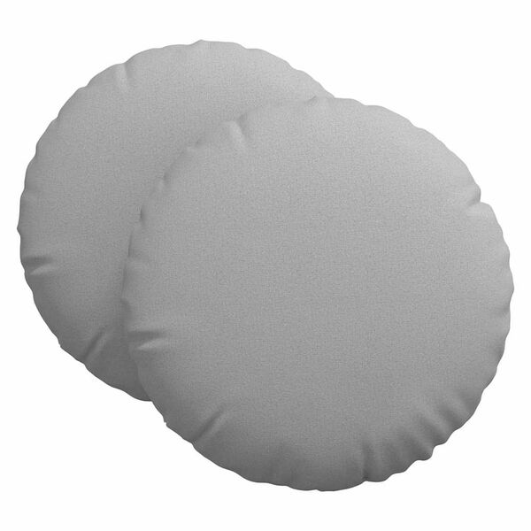 vidaXL Cuscini per Seduta 2 pcs Grigio Nuvola Ø60 x 21 cm Tessuto