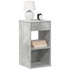 vidaXL Comodino con Cassetto Grigio Cemento 35x34x66,5 cm