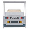vidaXL Letto Bimbo Auto della Polizia con Materasso Memory 90x200 cm