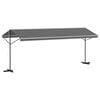 vidaXL Tenda autoportante 6 x 3 m Poliestere Grigio