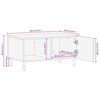 vidaXL Tavolino da Salotto Nero 80x50x40cm Legno Massello Mango Grezzo