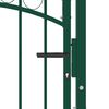 vidaXL Cancello per recinzione Emmen con parte superiore ad arco in acciaio 100x98,5 cm verde