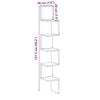 vidaXL Scaffale Angolare Muro Artigianale 20x20x127,5 cm in Truciolato
