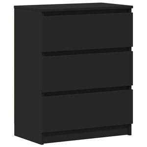 vidaXL Credenza Nera 60x35x76 cm in Legno Multistrato