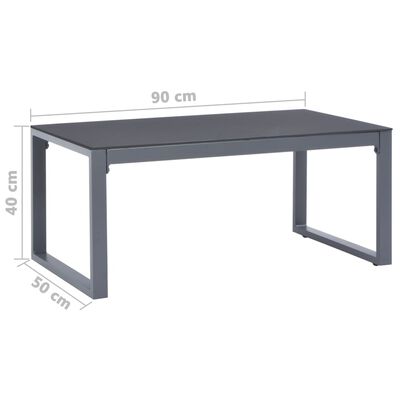 vidaXL Tavolino da Caffè 90x50x40 cm in Alluminio
