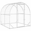 vidaXL Pollaio Argento 200 x 200 x 200 cm Acciaio zincato