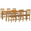 vidaXL Set da pranzo 7 pz Grigio Legno di Quercia Massello