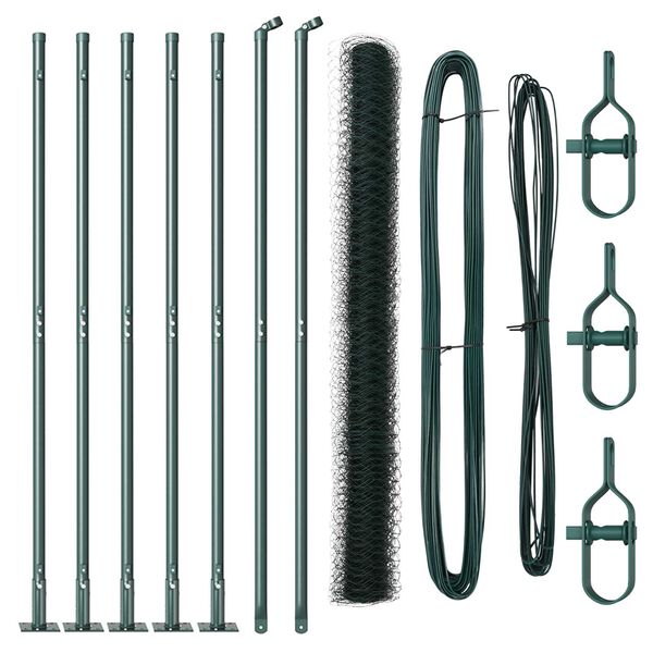 vidaXL Palo della recinzione Verde 10 x 1,6 m (rete da 50 mm)