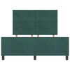 vidaXL Letto a molle con testiera Verde Scuro 160 x 200 cm Velluto